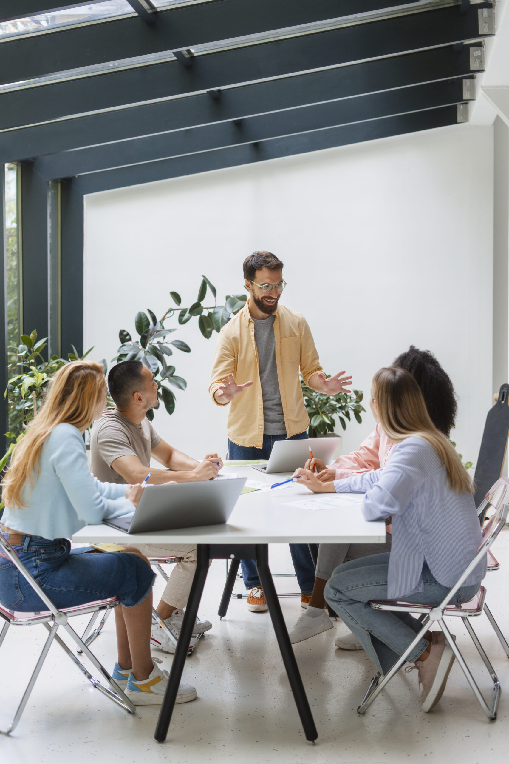 people-working-tech-brand-together